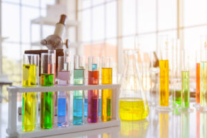 chemical reagent bottles, scientific experiment bottles of vario